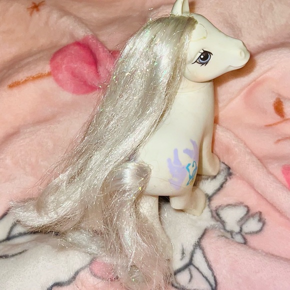 VTG 1989 My Little Pony G1 Bridal Beauty Wedding Bride Pony Hasbro White Doves - Picture 3 of 16